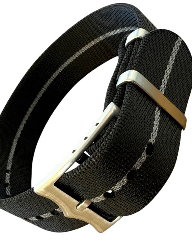 Nato Strap Premium - Farbe schwarz grau