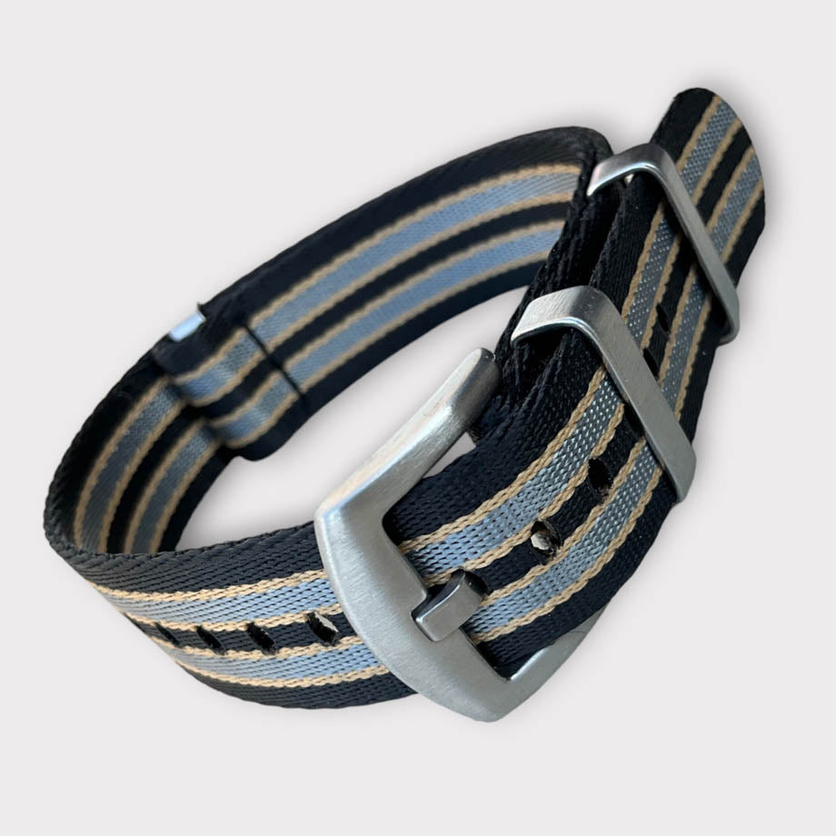 Nato Strap - Farbe grau sand schwarz