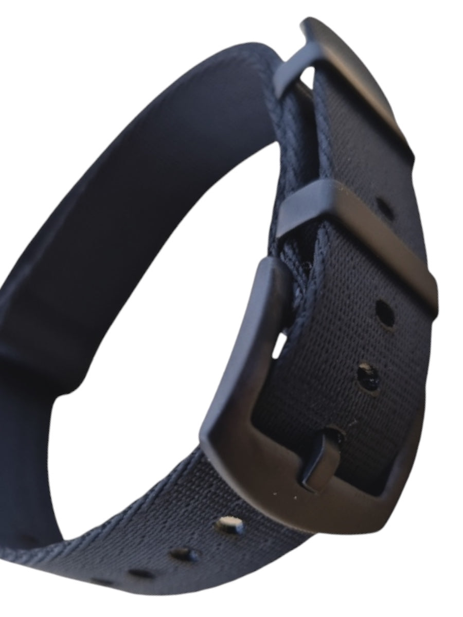 Nato Strap - Farbe schwarz mit PVD Schliesse schwarz