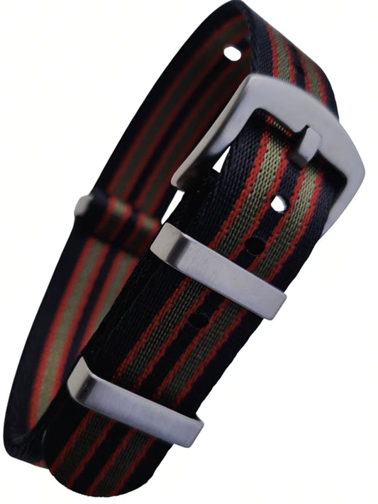 Nato Strap - Farbe Goldfinger schwarz orange oliv