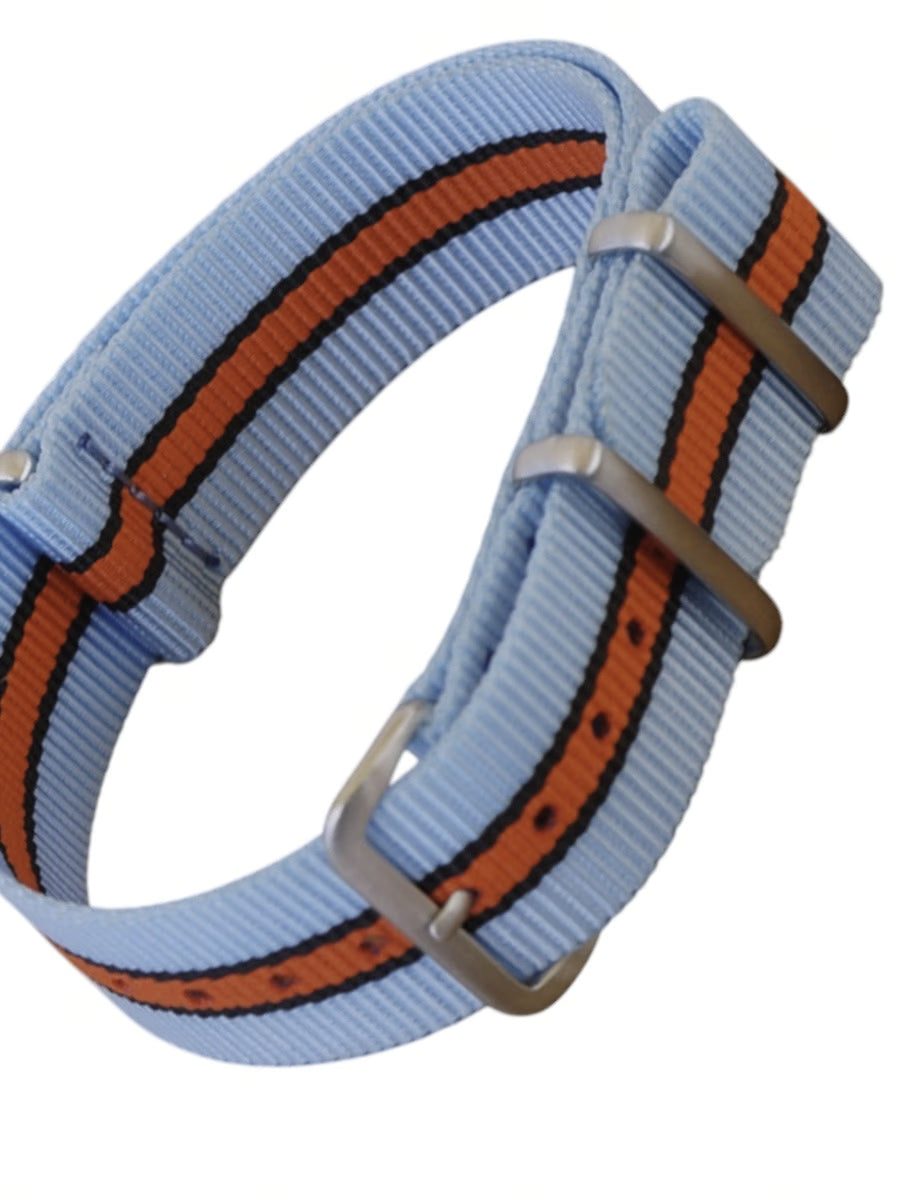 Nato Strap - Gulf in hellblau gestreift