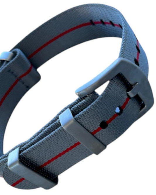 Nato Strap - Farbe grau rot