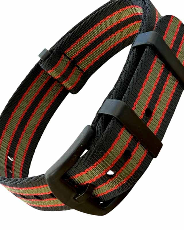 Nato Strap - Farbe Goldfinger schwarz orange oliv