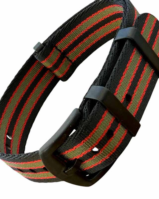 Nato Strap - Farbe Goldfinger schwarz orange oliv