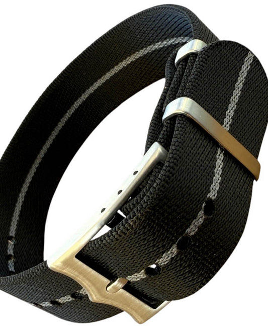 Nato Strap Premium - Farbe schwarz grau