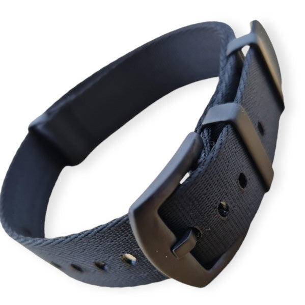 Nato Strap - Farbe schwarz mit PVD Schliesse schwarz